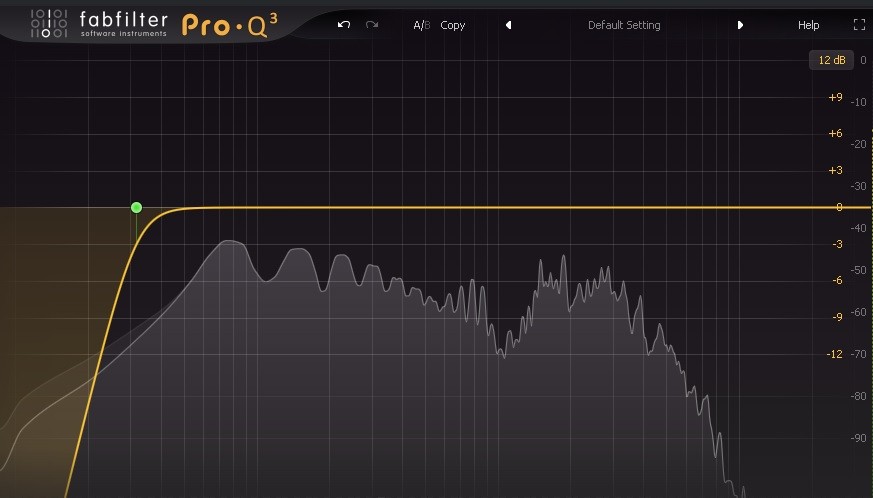 High Pass Filter for Sub Bass Roll Off