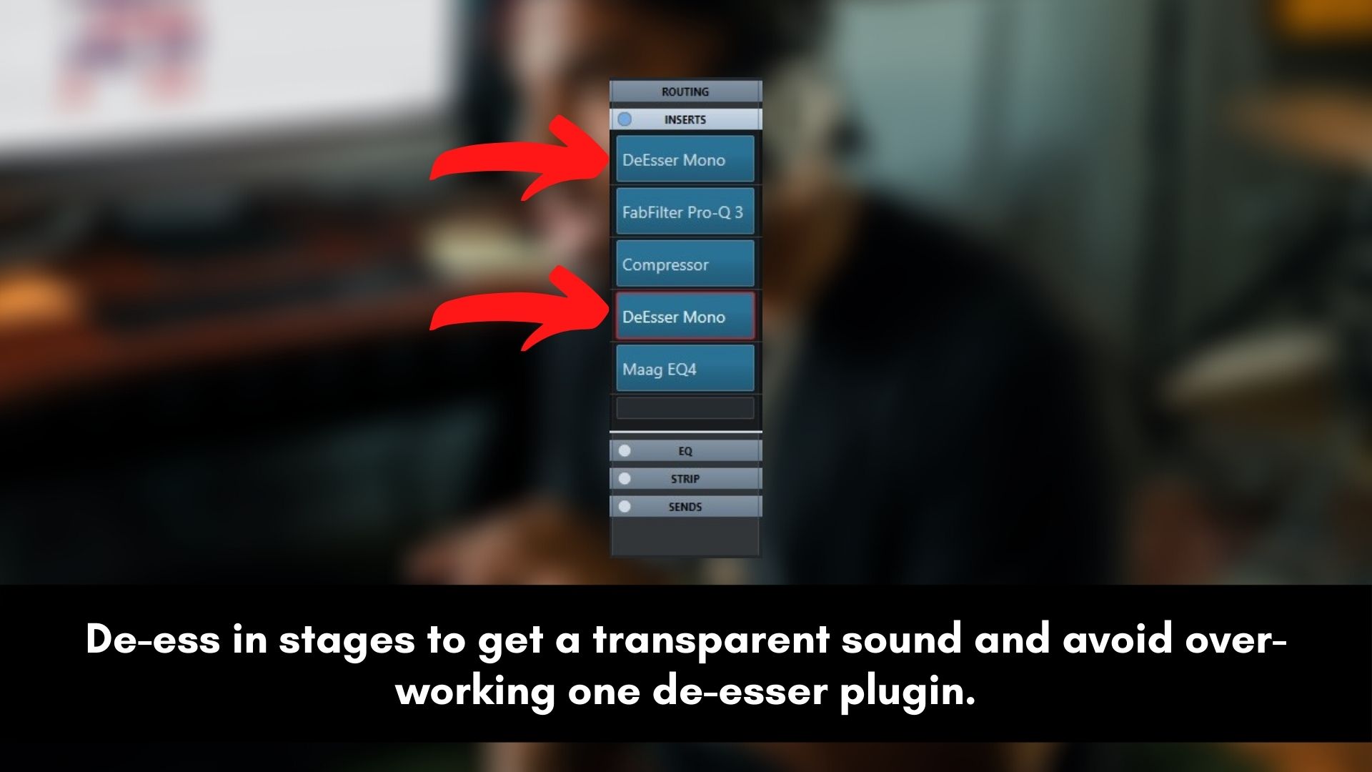 de-essing in stages