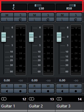 Panning layered guitars