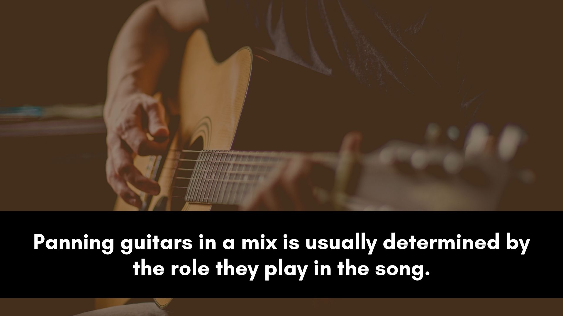 pan guitar in a mix