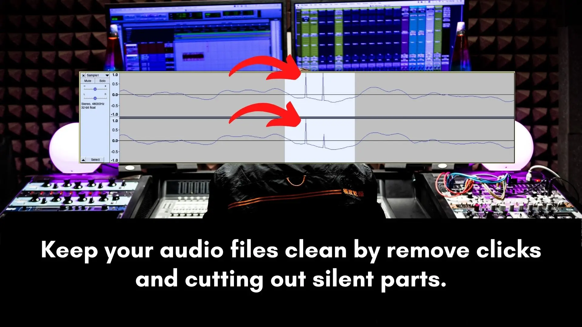 remove clicks in audio